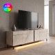 Έπιπλο τηλεόρασης Arlen  με Led Rgb χρώμα travertine 180x32x50εκ.