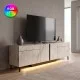 Έπιπλο τηλεόρασης Arlen  με Led Rgb χρώμα travertine 180x32x50εκ.