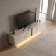 Έπιπλο τηλεόρασης Arlen  με Led Rgb χρώμα travertine 180x32x50εκ.