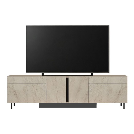 Έπιπλο τηλεόρασης Arlen  με Led Rgb χρώμα travertine 180x32x50εκ.