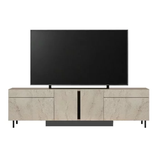 Έπιπλο τηλεόρασης Arlen  με Led Rgb χρώμα travertine 180x32x50εκ.