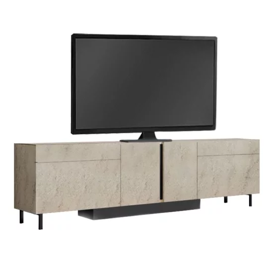 Έπιπλο τηλεόρασης Arlen  με Led Rgb χρώμα travertine 180x32x50εκ.