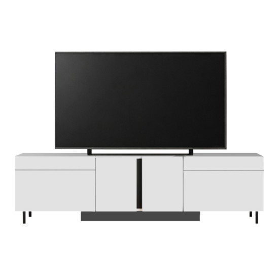 Έπιπλο τηλεόρασης Arlen  με Led Rgb χρώμα λευκό 180x32x50εκ.