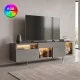 Έπιπλο τηλεόρασης Norm  με Led Rgb χρώμα ανθρακί - χρυσό 180x32x55εκ.
