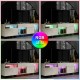 Έπιπλο τηλεόρασης Norm  με Led Rgb χρώμα travertine - χρυσό 180x32x55εκ.