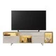 Έπιπλο τηλεόρασης Norm  με Led Rgb χρώμα travertine - χρυσό 180x32x55εκ.