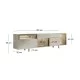 Έπιπλο τηλεόρασης Norm  με Led Rgb χρώμα travertine - χρυσό 180x32x55εκ.