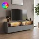Έπιπλο τηλεόρασης Eco  με Led Rgb χρώμα ανθρακί 180x32x67εκ.