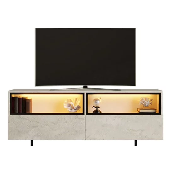 Έπιπλο τηλεόρασης Eco  με Led Rgb χρώμα travertine 180x32x67εκ.