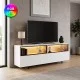 Έπιπλο τηλεόρασης Eco  με Led Rgb χρώμα λευκό 180x32x67εκ.