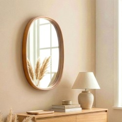 Καθρέπτης τοίχου Cloudy  ξύλο χρώμα φυσικό οξιάς 38x4x55εκ.