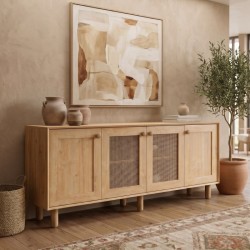 Μπουφές Bohemian  χρώμα φυσικό οξιάς 180x40x75εκ.