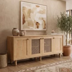 Μπουφές Bohemian  χρώμα φυσικό οξιάς 180x40x75εκ.