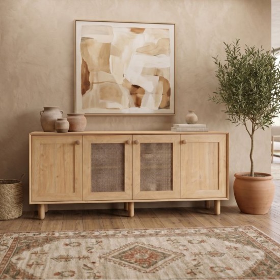 Μπουφές Bohemian  χρώμα φυσικό οξιάς 180x40x75εκ.