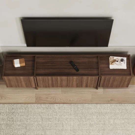 Έπιπλο τηλεόρασης Dorma  χρώμα καρυδί 180x35x46,2εκ.