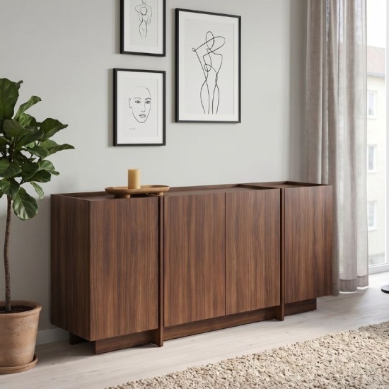 Μπουφές Dorma  χρώμα καρυδί 180x45x80,2εκ.