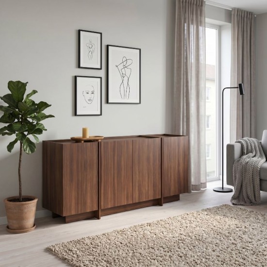 Μπουφές Dorma  χρώμα καρυδί 180x45x80,2εκ.