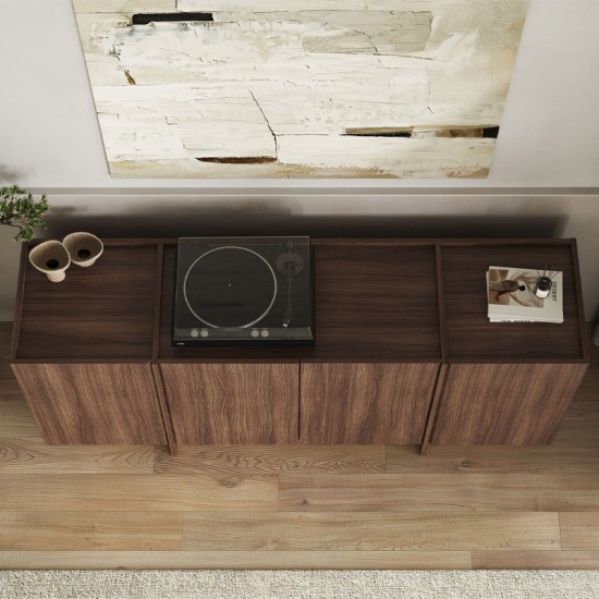 Μπουφές Dorma  χρώμα καρυδί 180x45x80,2εκ.