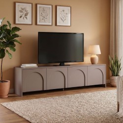 Έπιπλο τηλεόρασης Aurelia  χρώμα μόκα 180x32x45εκ.