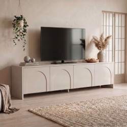 Έπιπλο τηλεόρασης Aurelia  χρώμα κρεμ 180x32x45εκ.