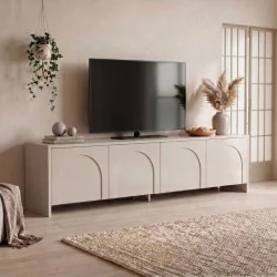 Έπιπλο τηλεόρασης Aurelia  χρώμα κρεμ 180x32x45εκ.