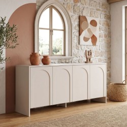 Μπουφές Aurelia  χρώμα κρεμ 180x45x80εκ.