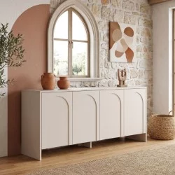 Μπουφές Aurelia  χρώμα κρεμ 180x45x80εκ.