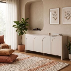 Μπουφές Aurelia  χρώμα κρεμ 180x45x80εκ.