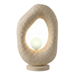 Φωτιστικό επιτραπέζιο Zoga  G9 fiberglass μονόφωτο χρώμα εκρού 30x17x50εκ.