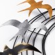 Διακοσμητικό τοίχου Spiral Flock  μεταλλικό χρώμα μαύρο - bronze - ασημί 87x87εκ.