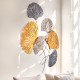Διακοσμητικό τοίχου Metal Flower  μεταλλικό χρώμα bronze - ασημί 75x100εκ.