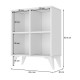 Κονσόλα - Βιβλιοθήκη Oliver Megapap χρώμα λευκό 65,4x30x80,4εκ. - 0234619