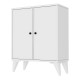 Κονσόλα - Ντουλάπι Felix Flat Megapap χρώμα λευκό 65,4x30x80,4εκ. - 0234622