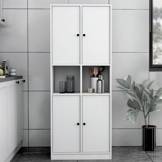Ντουλάπα κουζίνας - μπάνιου Felix Flat Megapap χρώμα λευκό 65,4x40x166,8εκ. - 0234633