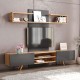 Σύνθεση τηλεόρασης Giacomo  χρώμα sapphire oak - ανθρακί 180x40x45εκ.