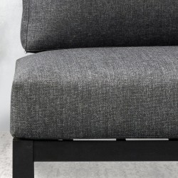 Σαλόνι κήπου Echo  σετ 3 τμχ μέταλλο - ξύλο χρώμα μαύρο - γκρι