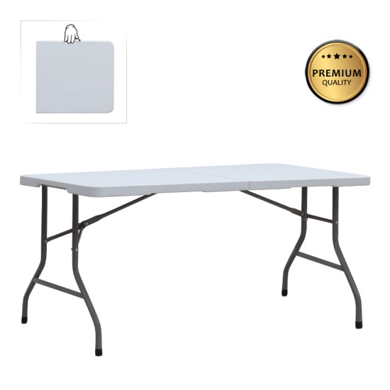 Τραπέζι catering - συνεδρίου Capri  πτυσσόμενο - βαλίτσα χρώμα λευκό του πάγου 152x70x74εκ.