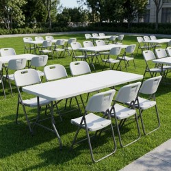 Τραπέζι catering - συνεδρίου Capri  πτυσσόμενο - βαλίτσα χρώμα λευκό του πάγου 183x76x74εκ.