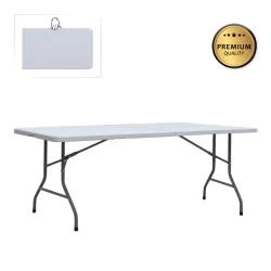 Τραπέζι catering - συνεδρίου Capri  πτυσσόμενο - βαλίτσα χρώμα λευκό του πάγου 240x76x74εκ.