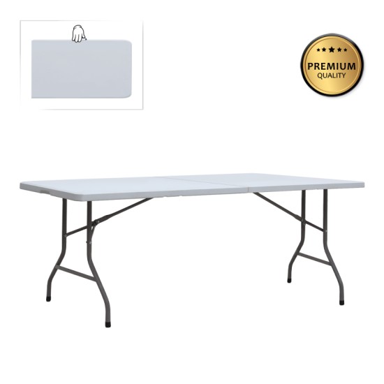 Τραπέζι catering - συνεδρίου Capri  πτυσσόμενο - βαλίτσα χρώμα λευκό του πάγου 240x76x74εκ.