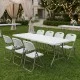 Τραπέζι catering - συνεδρίου Capri  πτυσσόμενο - βαλίτσα χρώμα λευκό του πάγου 240x76x74εκ.
