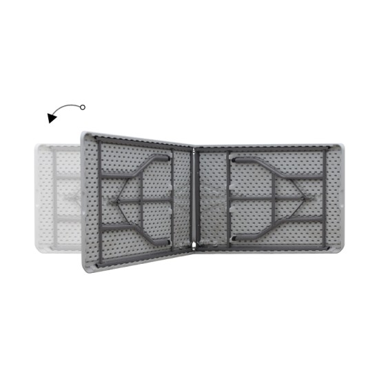 Τραπέζι catering - συνεδρίου Capri  πτυσσόμενο - βαλίτσα χρώμα λευκό του πάγου 240x76x74εκ.