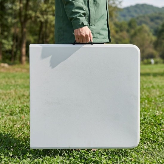 Τραπέζι catering - συνεδρίου Capri  πτυσσόμενο - μονοκόμματη επιφάνεια χρώμα λευκό του πάγου 183x76x74εκ.