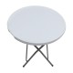 Τραπέζι catering - συνεδρίου Capri  πτυσσόμενο - στρογγυλό μονοκόμματη επιφάνεια χρώμα λευκό του πάγου Ø80x74εκ.
