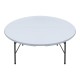 Τραπέζι catering - συνεδρίου Capri  πτυσσόμενο – βαλίτσα στρογγυλό χρώμα λευκό του πάγου Ø152x74εκ.