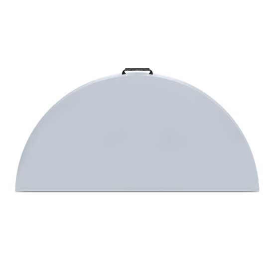 Τραπέζι catering - συνεδρίου Capri  πτυσσόμενο – βαλίτσα στρογγυλό χρώμα λευκό του πάγου Ø152x74εκ.