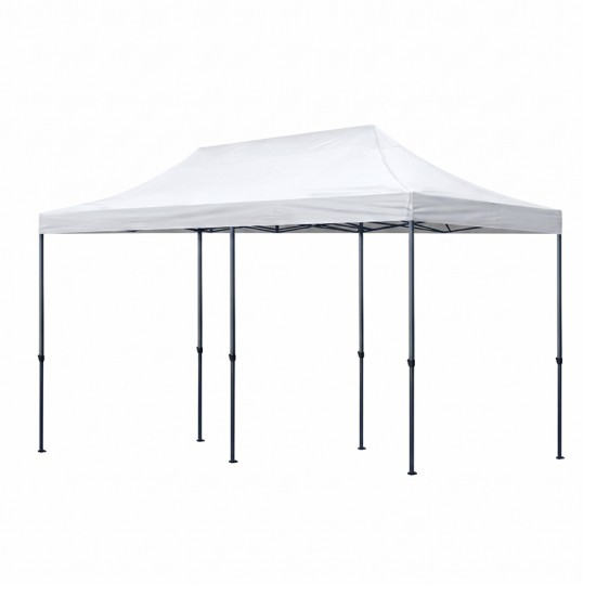 Κιόσκι - Gazebo Bari  πτυσσόμενο μεταλλικός σκελετός - αδιάβροχο ύφασμα χρώμα λευκό 3x6x3,27m.