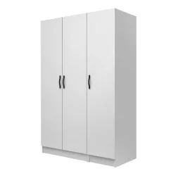 Ντουλάπα ρούχων Vivian  τρίφυλλη χρώμα λευκό 120x51,8x181εκ.