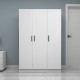 Ντουλάπα ρούχων Vivian  τρίφυλλη χρώμα λευκό 120x51,8x181εκ.