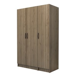 Ντουλάπα ρούχων Vivian  τρίφυλλη χρώμα καρυδί 120x51,8x181εκ. Ντουλάπα ρούχων Vivian  τρίφυλλη χρώμα καρυδί 120x51,8x181εκ.